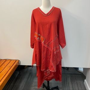 Tara Vao wearable art top, pant, and skirt set